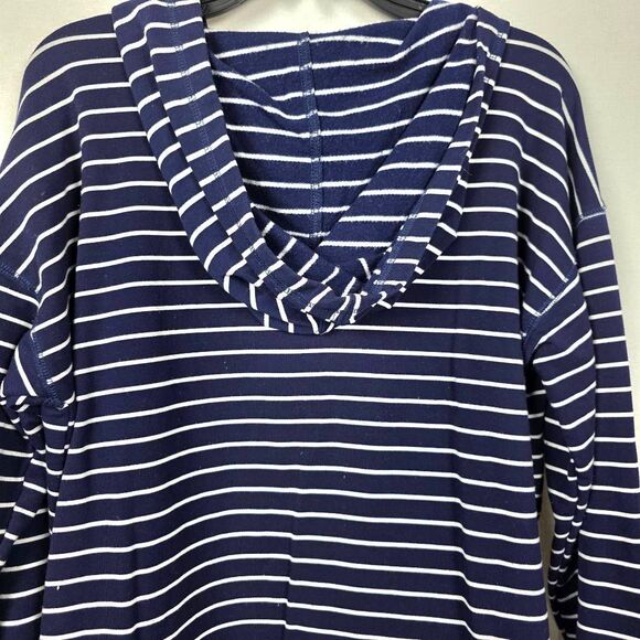 Vanity M Lace Mixed Knit Hoodie Cowl Neck Boho Top - Picture 4 of 10